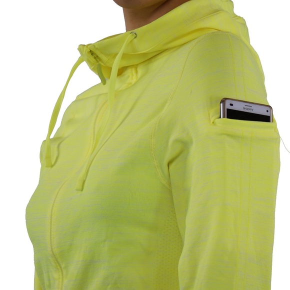 Hoodie with long sleeves & pockets Yellow - Picture 3 of 5